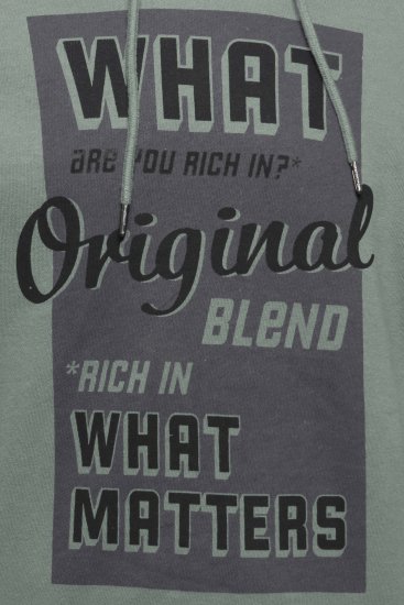 Blend Hoodie 4285 Duck Green - Sweatshirts & hoodies - Sweatshirt & Camisolas com Capuz tamanhos grandes