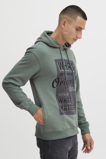 Blend Hoodie 4285 Duck Green - Sweatshirts & hoodies - Sweatshirt & Camisolas com Capuz tamanhos grandes