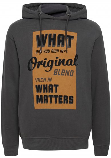 Blend Hoodie 4285 Asphalt Grey - Sweatshirts & hoodies - Sweatshirt & Camisolas com Capuz tamanhos grandes