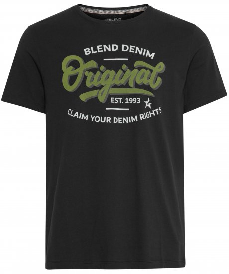 Blend 4568 T-Shirt Black - T-shirts - T-shirts Homem Tamanhos Grandes