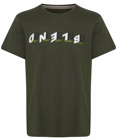 Blend 4795 T-Shirt Forest Night Green - T-shirts - T-shirts Homem Tamanhos Grandes