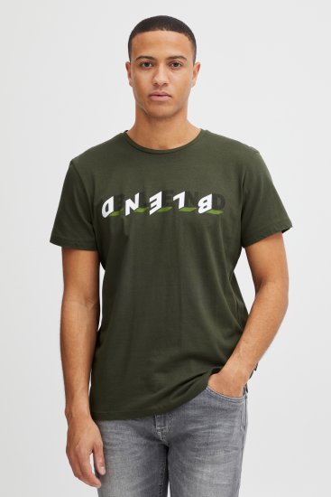 Blend 4795 T-Shirt Forest Night Green - T-shirts - T-shirts Homem Tamanhos Grandes