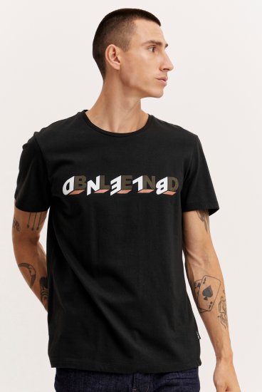 Blend 4795 T-Shirt Black - T-shirts - T-shirts Homem Tamanhos Grandes