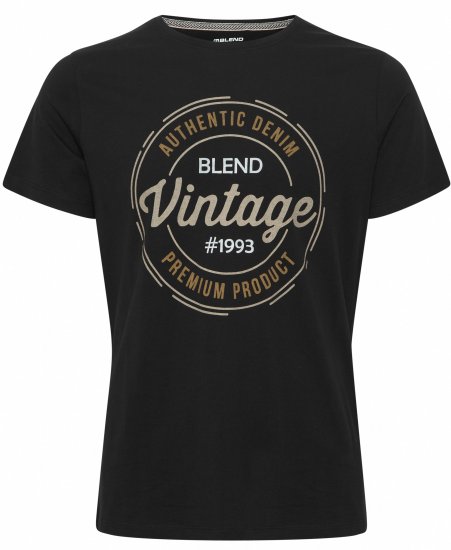 Blend 8411 T-Shirt Black - T-shirts - T-shirts Homem Tamanhos Grandes