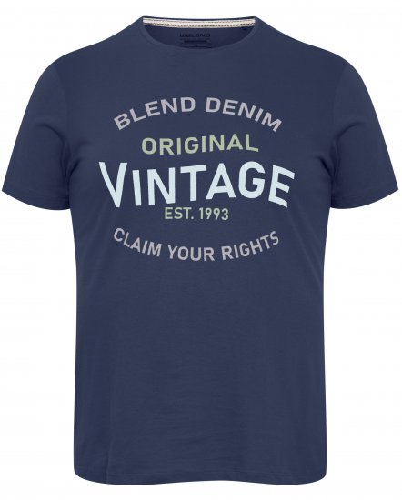 Blend 5018 T-Shirt Navy - T-shirts - T-shirts Homem Tamanhos Grandes