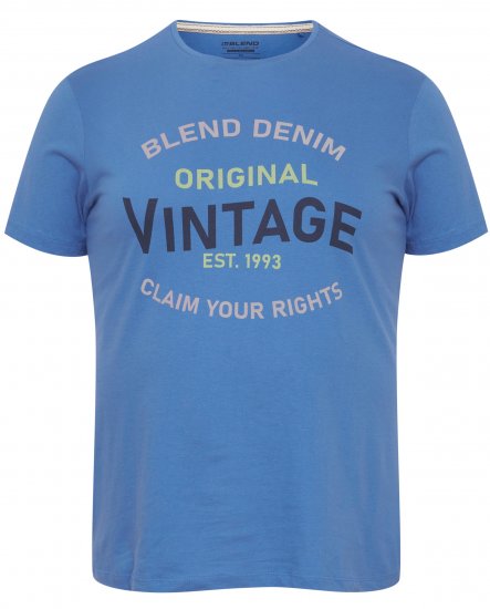 Blend 5018 T-Shirt Blue - T-shirts - T-shirts Homem Tamanhos Grandes
