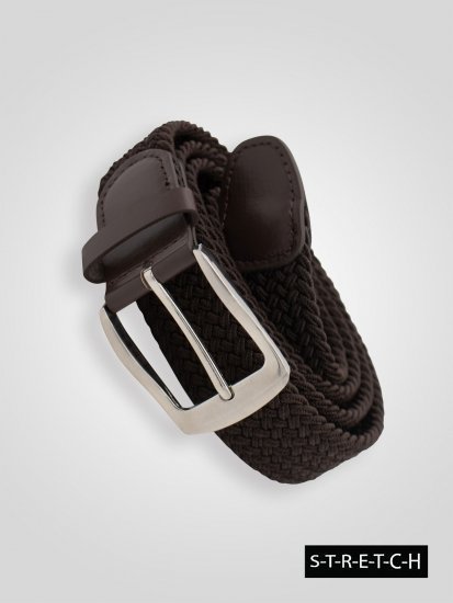 D555 Malcolm Braided Belt Brown - Cintos - Cintos Masculinos Tamanhos Grandes
