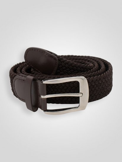 D555 Malcolm Braided Belt Brown - Cintos - Cintos Masculinos Tamanhos Grandes