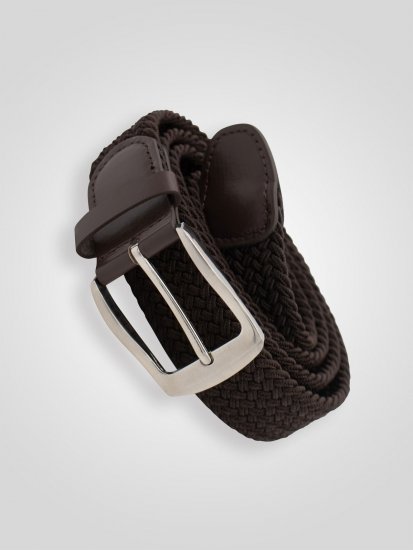 D555 Malcolm Braided Belt Brown - Cintos - Cintos Masculinos Tamanhos Grandes