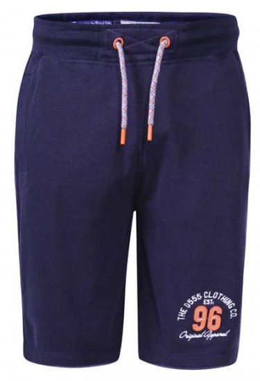 D555 Tompkins 2 Elasticated Waist Shorts Navy - Calças & calções de fato de treino - Calças de Fato de Treino Tamanhos Grandes 