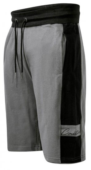 D555 Casper Couture Elasticated Waistband Shorts Grey - Calças & calções de fato de treino - Calças de Fato de Treino Tamanhos Grandes 