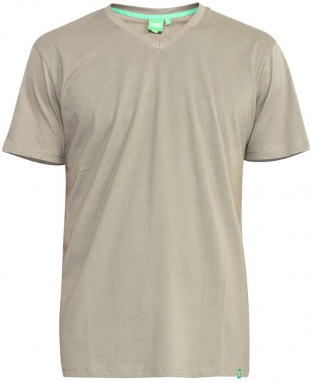 D555 Signature V-neck T-shirt Khaki - T-shirts - T-shirts Homem Tamanhos Grandes