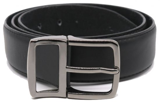 D555 Ashton Leather Belt Black, 3,5cm - Cintos - Cintos Masculinos Tamanhos Grandes