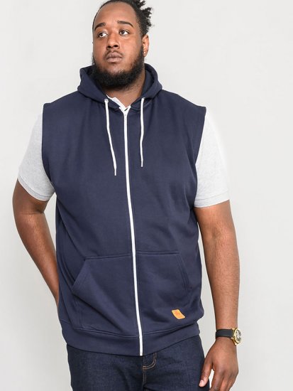 D555 Blake Sleeveless Hoodie Navy - Sweatshirts & hoodies - Sweatshirt & Camisolas com Capuz tamanhos grandes