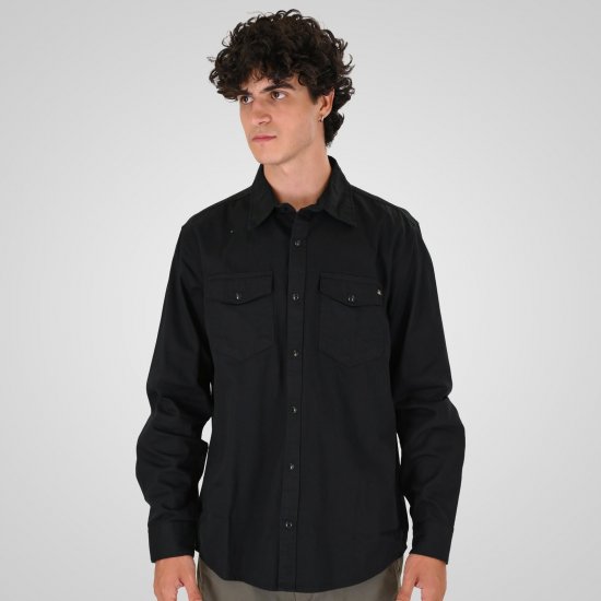 Double Outfitters GS-5126 Camisa com molas Preto - Camisas - Camisas Homem Tamanhos Grandes
