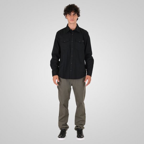 Double Outfitters GS-5126 Camisa com molas Preto - Camisas - Camisas Homem Tamanhos Grandes