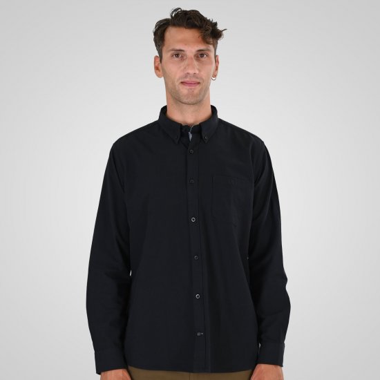 Double Outfitters GS-5225 Camisa Oxford Preto - Camisas - Camisas Homem Tamanhos Grandes