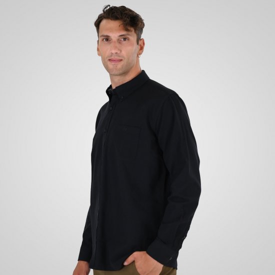 Double Outfitters GS-5225 Camisa Oxford Preto - Camisas - Camisas Homem Tamanhos Grandes
