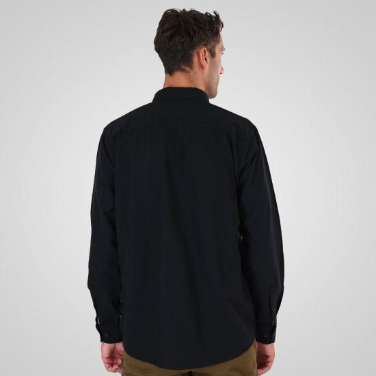 Double Outfitters GS-5225 Camisa Oxford Preto - Camisas - Camisas Homem Tamanhos Grandes