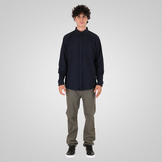 Double Outfitters GS-5225 Camisa Oxford Azul-marinho - Camisas - Camisas Homem Tamanhos Grandes