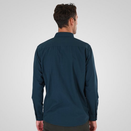 Double Outfitters GS-5225 Camisa Oxford Verde-escuro - Camisas - Camisas Homem Tamanhos Grandes