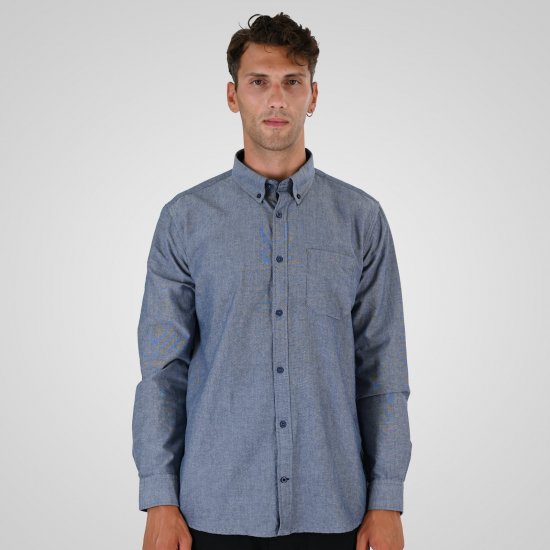 Double Outfitters GS-5225 Camisa Oxford Azul-claro - Camisas - Camisas Homem Tamanhos Grandes