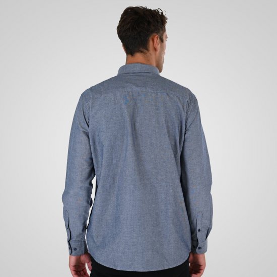 Double Outfitters GS-5225 Camisa Oxford Azul-claro - Camisas - Camisas Homem Tamanhos Grandes