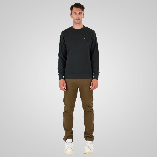 Double Outfitters MTOP-1141 Sweatshirt Verde-escuro - Sweatshirts & hoodies - Sweatshirt & Camisolas com Capuz tamanhos grandes