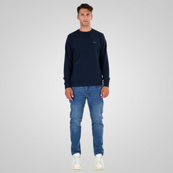 Double Outfitters MTOP-1141 Sweatshirt Azul-marinho - Sweatshirts & hoodies - Sweatshirt & Camisolas com Capuz tamanhos grandes