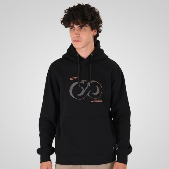 Double Outfitters MTOP-1146 Sweatshirt com capuz Preto - Sweatshirts & hoodies - Sweatshirt & Camisolas com Capuz tamanhos grandes