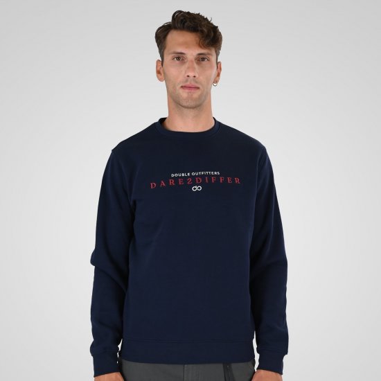 Double Outfitters MTOP-1151 Sweatshirt Azul-marinho - Sweatshirts & hoodies - Sweatshirt & Camisolas com Capuz tamanhos grandes