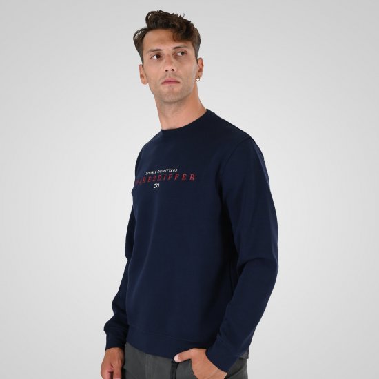 Double Outfitters MTOP-1151 Sweatshirt Azul-marinho - Sweatshirts & hoodies - Sweatshirt & Camisolas com Capuz tamanhos grandes