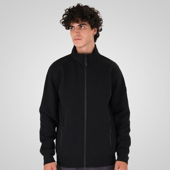 Double Outfitters MTOP-1158 Casaco de moletom com fecho Preto - Sweatshirts & hoodies - Sweatshirt & Camisolas com Capuz tamanhos grandes
