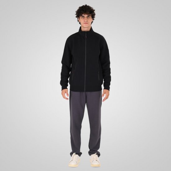 Double Outfitters MTOP-1158 Casaco de moletom com fecho Preto - Sweatshirts & hoodies - Sweatshirt & Camisolas com Capuz tamanhos grandes