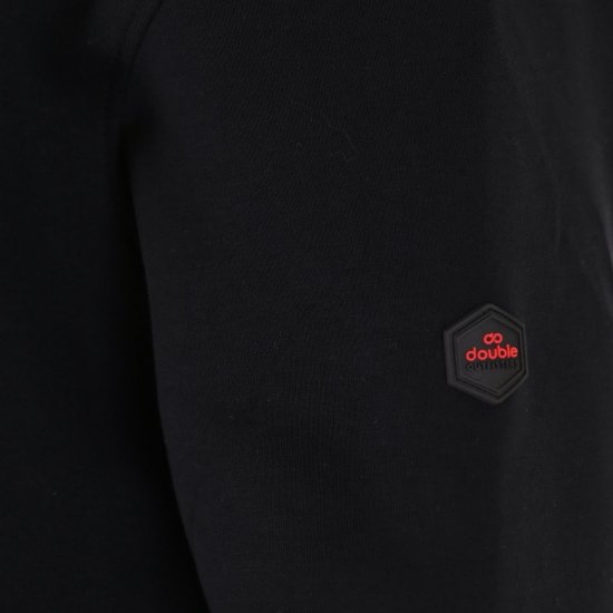 Double Outfitters MTOP-1158 Casaco de moletom com fecho Preto - Sweatshirts & hoodies - Sweatshirt & Camisolas com Capuz tamanhos grandes