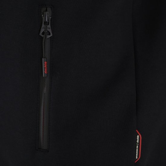 Double Outfitters MTOP-1158 Casaco de moletom com fecho Preto - Sweatshirts & hoodies - Sweatshirt & Camisolas com Capuz tamanhos grandes