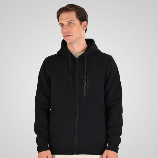 Double Outfitters MTOP-1160 Hoodie com fecho Preto - Sweatshirts & hoodies - Sweatshirt & Camisolas com Capuz tamanhos grandes