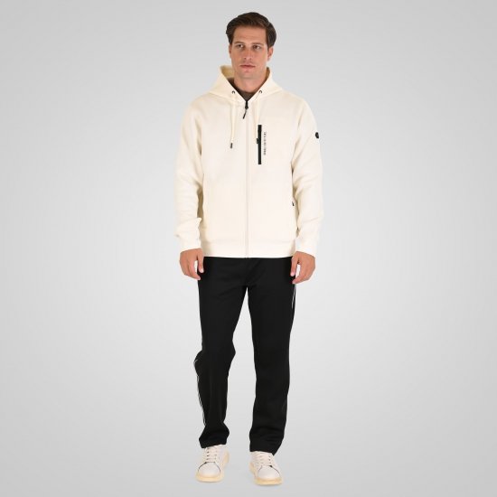 Double Outfitters MTOP-1160 Hoodie com fecho Branco - Sweatshirts & hoodies - Sweatshirt & Camisolas com Capuz tamanhos grandes
