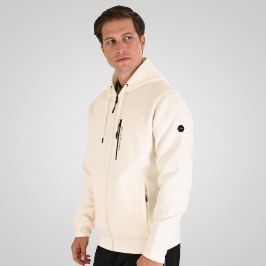 Double Outfitters MTOP-1160 Hoodie com fecho Branco - Sweatshirts & hoodies - Sweatshirt & Camisolas com Capuz tamanhos grandes