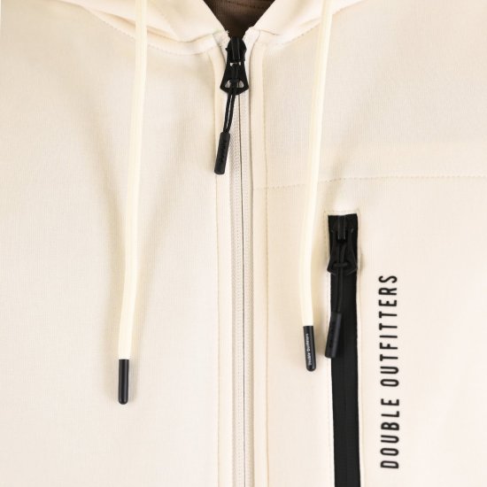 Double Outfitters MTOP-1160 Hoodie com fecho Branco - Sweatshirts & hoodies - Sweatshirt & Camisolas com Capuz tamanhos grandes