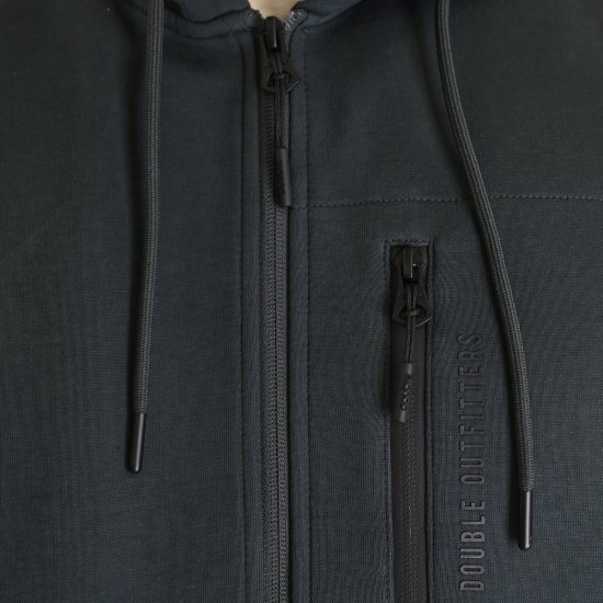 Double Outfitters MTOP-1160 Hoodie com fecho Verde-escuro - Sweatshirts & hoodies - Sweatshirt & Camisolas com Capuz tamanhos grandes