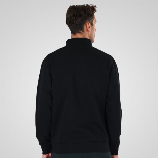 Double Outfitters MTOP-1163 Sweatshirt com meio fecho Preto - Sweatshirts & hoodies - Sweatshirt & Camisolas com Capuz tamanhos grandes
