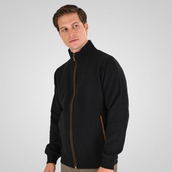 Double Outfitters SEL-1168 Casaco de moletom com fecho Preto - Sweatshirts & hoodies - Sweatshirt & Camisolas com Capuz tamanhos grandes