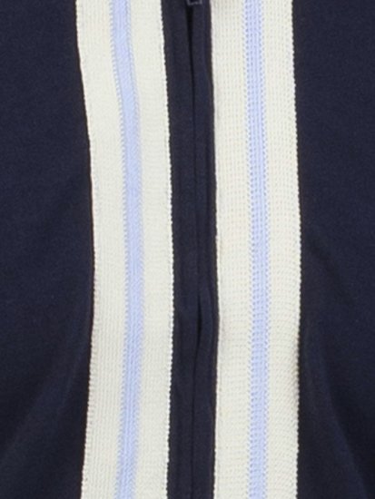 Mish Mash Belgrade Zip Through Polo Navy - Pólos - Pólos Tamanhos Grandes Homem