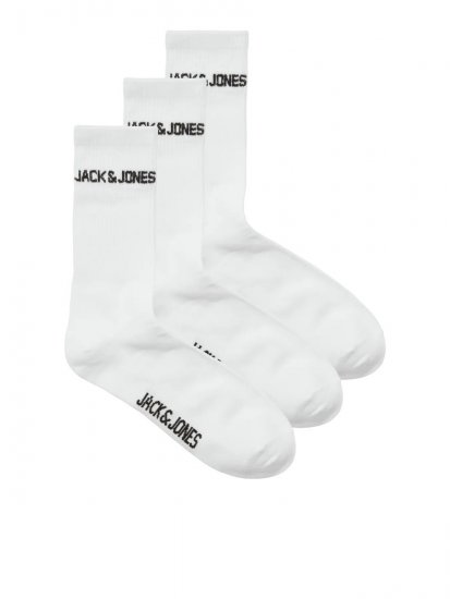 Jack & Jones Melvin Meias de ténis Branco pack de 3 - Roupa Interior & natação - Roupa interior Homem Tamanhos Grandes