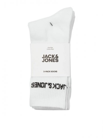 Jack & Jones Melvin Meias de ténis Branco pack de 3 - Roupa Interior & natação - Roupa interior Homem Tamanhos Grandes