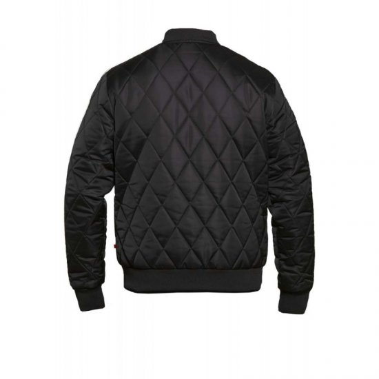 D555 Skipton Quilted Bomber Jacket Black - Casacos - Casacos Homem Tamanhos Grandes