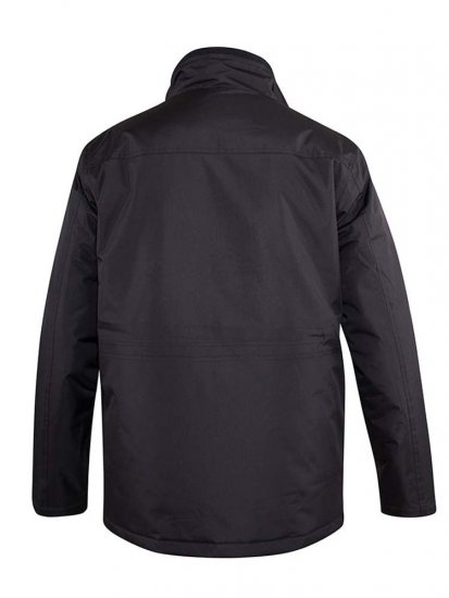 D555 Fargo Five Pocket Jacket With Ribbed Neck and Inner Quilting Black - Casacos - Casacos Homem Tamanhos Grandes