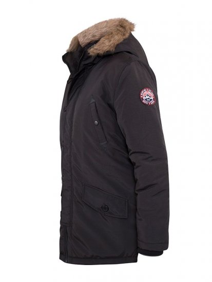 D555 Dundee Parka Jacket With Fur trimming and Teddy Fur Lined hood - Casacos - Casacos Homem Tamanhos Grandes
