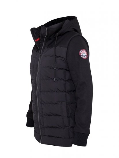 D555 Hampshire Hooded Quilted Jacket Black - Casacos - Casacos Homem Tamanhos Grandes